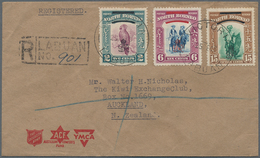 05250 Labuan: 1948, 'Salvation Army/ACF/YMCA' Envelope Used Registered To Auckland, New Zealand, Franked B - Other & Unclassified