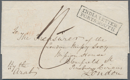 05256 Malaiische Staaten - Straits Settlements: 1838, Stampless Envelope Written From Singapore Dated "9th - Straits Settlements