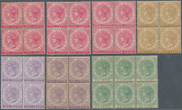 05281 Malaiische Staaten - Straits Settlements: 1885/1890 (ca.), QV Crown CA, 2c., 4c., 6c. And 24c., Grou - Straits Settlements