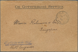 05311 Malaiische Staaten - Straits Settlements: 1898, On Government Service, Pre-UPU Cover From The Reside - Straits Settlements