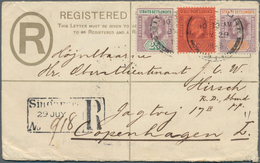 05319 Malaiische Staaten - Straits Settlements: 1903, 5 C Blue KEVII Registered Pse, Uprated With 3 C Purp - Straits Settlements