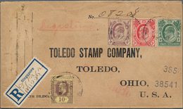05358 Malaiische Staaten - Straits Settlements: 1912 TANJONG PAGAR: Registered Cover To Toledo, Ohio, USA - Straits Settlements