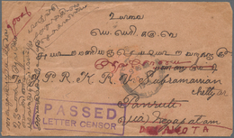 05367 Malaiische Staaten - Straits Settlements: 1915, Letter Sent From NEGAPATAM Bearing 4 C. Edward VII O - Straits Settlements