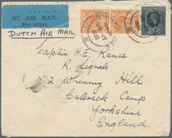05415 Malaiische Staaten - Straits Settlements: 1932, 2 X 4 C Orange And 1 $ Black/red On Blue KGV, Mixed - Straits Settlements