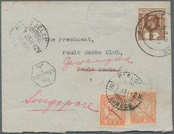 05425 Malaiische Staaten - Straits Settlements: 1933, 5 C Brown KGV, Underpaid Single Franking On Cover Fr - Straits Settlements