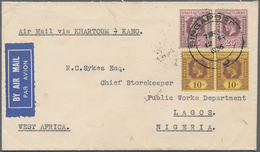 05454 Malaiische Staaten - Straits Settlements: 1936 (12.2.), Airmail Cover Bearing KGV 10c. Purple/yellow - Straits Settlements