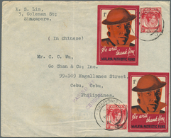 05499 Malaiische Staaten - Straits Settlements: 1940 Censored Cover To Cebu, Philippines Franked By Two Si - Straits Settlements