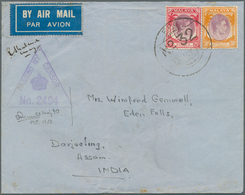 05511 Malaiische Staaten - Straits Settlements: 1941, FORCES MAIL: KGVI 25c. Purple/scarlet And 30c. Purpl - Straits Settlements