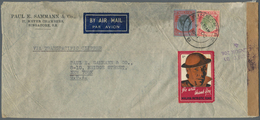 05513 Malaiische Staaten - Straits Settlements: 1941 Censored Airmail Cover From Singapore To New York 'vi - Straits Settlements
