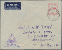 05518 Malaiische Staaten - Straits Settlements: 1941, THE WARTIME PERIOD, "On Active Service" Cover (bends - Straits Settlements