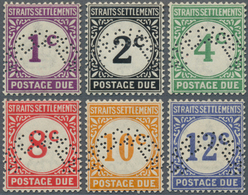 05545 Malaiische Staaten - Straits Settlements - Portomarken: 1924-26 Postage Dues Complete Set Of Six Eac - Straits Settlements