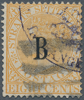 05546 Malaiische Staaten - Straits Settlements - Post In Bangkok: 1883-85 QV 8c. Orange, Wmk Crown CC, Opt - Straits Settlements