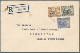 05587 Malaiischer Staatenbund: 1932, (May 13), Regd Cvr From Kuala Lumpur To North Borneo, Bearing "Tiger" - Federated Malay States