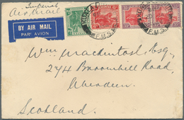 05594 Malaiischer Staatenbund: 1934 (20.1.), Airmail Cover Endorsed 'Imperial Air Mail' Bearing Diff. Tige - Federated Malay States