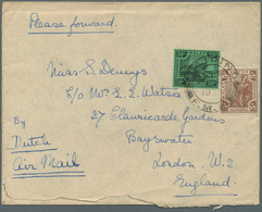 05596 Malaiischer Staatenbund: 1934/1938, Three Airmail Covers Endorsed 'By Dutch Air Mail' With Two Beari - Federated Malay States