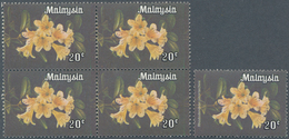 05616 Malaiische Staaten - Bundesterritorien: 1979, Flowers 20c. 'Rhododendron Scortechinii' Block Of Four - Federation Of Malaya