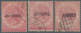 05634 Malaiische Staaten - Johor: 1885/1886, Straits Settlements QV 2c. Pale Rose With Opt. 'JOHORE' In Ty - Johore