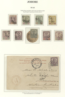 05652 Malaiische Staaten - Johor: 1906, MUAR: Sultan Sir Ibrahim 3c. Purple/olive-black Single Use On Pict - Johore