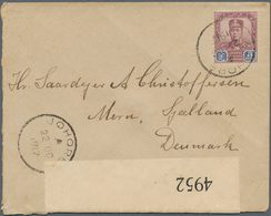 05665 Malaiische Staaten - Johor: 1917, 8 C Purple/blue, Single Franking On Cover From JOHORE, 22 OC 1917, - Johore