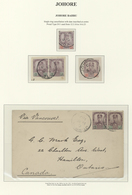 05670 Malaiische Staaten - Johor: 1919, JOHORE BAHRU: Sultan Sir Ibrahim 3c. Purple/olive-black And 1c. Pu - Johore