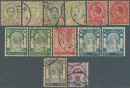 05816 Malaiische Staaten - Kedah: 1887-1909 Group Of 13 Stamps From SIAM Used In Kedah, 11 Of Them At Alor - Kedah