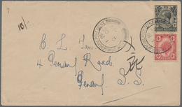 05843 Malaiische Staaten - Kedah: 1919 (2.10.), Sheaf Of Rice 4c. Rose In Combination With Straits Settlem - Kedah