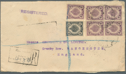 05870 Malaiische Staaten - Kedah: 1927 (15.8.), Registered Cover Bearing Sheaf Of Rice 4c. Violet (vert. P - Kedah