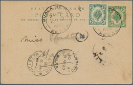 05874 Malaiische Staaten - Kedah: 1928, 2 C Green Psc Uprated With 2 C Dull Green From KUALA KETIL, 10 MR - Kedah