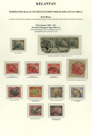 05967 Malaiische Staaten - Kelantan: 1909-11 Complete Set Plus Add. Of 14 'Tiger' Stamps Of Fed. Malay Sta - Kelantan