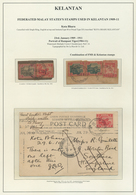 05968 Malaiische Staaten - Kelantan: 1909-11 Five Stamps From Fed. Malay States Used At Kota Bharu P.O. In - Kelantan