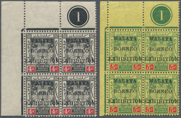 05976 Malaiische Staaten - Kelantan: 1922, Malaya-Borneo Exhibition 4c. Black/red And 5c. Green/red On Yel - Kelantan