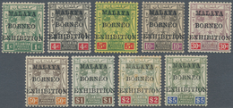 05978 Malaiische Staaten - Kelantan: 1922, Malaya-Borneo Exhibition Complete Set Of Nine, Mint Hinged With - Kelantan