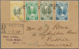 05993 Malaiische Staaten - Kelantan: 1937 (10.8.), Sultan Ismail Four Different Stamps (1c. Grey-olive/yel - Kelantan