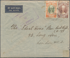 06004 Malaiische Staaten - Kelantan: 1939 (7.11.), Sultan Ismail 50c. Grey-olive/orange And 5c. Brown Used - Kelantan