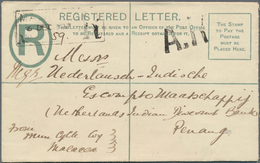 06040 Malaiische Staaten - Malakka: 1907 (6.12.), Straits Settlements Registered Letter KEVII 10c. Blue Em - Malacca