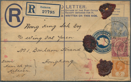 06043 Malaiische Staaten - Malakka: 1912 Postal Stationery Registered Envelope KGV. 10c. Of Straits Settle - Malacca