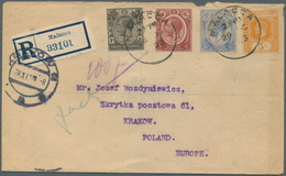 06046 Malaiische Staaten - Malakka: 1923 Destination POLAND: Registered Cover From Malacca To Krakow, Pola - Malacca