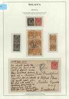 06048 Malaiische Staaten - Malakka: 1924, MALACCA: Straits Settlements KGV 4c. Red Single Use On Picture P - Malacca