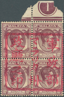 06075 Malaiische Staaten - Malakka: 1942, JAPANESE OCCUPATION: Straits Settlements KGVI 10c. Dull Purple B - Malacca