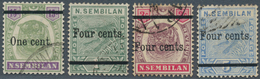 06099 Malaiische Staaten - Negri Sembilan: 1898/1900, Tiger And Tiger Head Definitives Complete Set Of Fou - Negri Sembilan