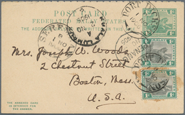 06105 Malaiische Staaten - Negri Sembilan: 1905, PORT DICKSON: Federated Malay States Reply Postcard 1c. T - Negri Sembilan