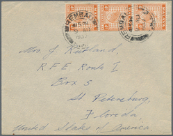 06149 Malaiische Staaten - Negri Sembilan: 1937/1938, Two Commercial Covers Bearing Coat Of Arms 4c. Orang - Negri Sembilan