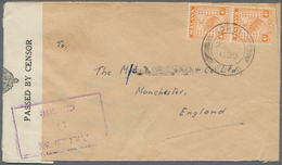 06161 Malaiische Staaten - Negri Sembilan: 1939, 2 X 4 C Orange, Multiple Franking On Cover With Double Ci - Negri Sembilan