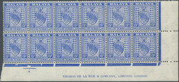 06182 Malaiische Staaten - Negri Sembilan: 1941, Arms Of Negri Sembilan 15c. Ultramarine Block Of Twelve F - Negri Sembilan