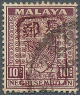 06199 Malaiische Staaten - Negri Sembilan: Japanese Occupation, 1942, General Issues, Small Seal Ovpts, In - Negri Sembilan