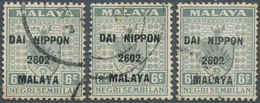 06205 Malaiische Staaten - Negri Sembilan: Japanese Occupation, General Issues, 1942, NS 8 C. Grey Ovpt. " - Negri Sembilan