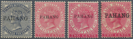 06228 Malaiische Staaten - Pahang: 1889-90 QV 10c. Slate Optd. "PAHANG" Type 1, Mint Hinged With Part Orig - Pahang