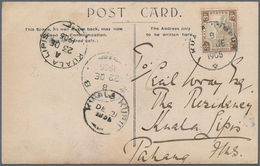 06245 Malaiische Staaten - Pahang: 1905 (21.12.), Picture Postcard Bearing FMS 3c. Tiger Stamp Used From K - Pahang