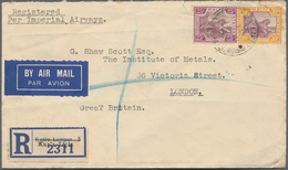 06255 Malaiische Staaten - Pahang: 1934 (15.6.), Registered Airmail Cover Bearing 25c. Purple/magenta And - Pahang