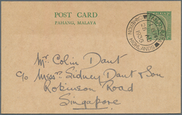 06267 Malaiische Staaten - Pahang: 1936, TANAH RATA: Stat. Postcard Sultan Sir Abu Bakar 2c. Green Used Wi - Pahang